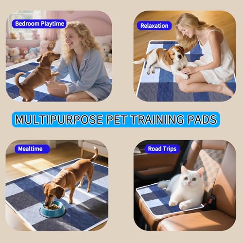Washable Pee Pads for Dogs with 4-Layer Integrated Waterproof Design, Reusable Super Absorbent Non-Slip Puppy Pads for Crate Training, Home Floor Protection , 20‘’×28‘’ Pack of 2 - size: 20"×28" Pack of 2