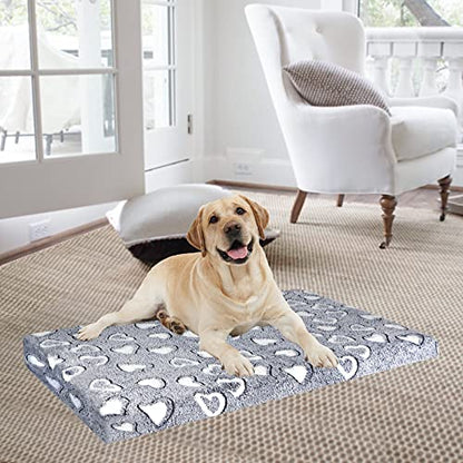 VANKEAN Stylish Dog Bed for Crate - Reversible Cool & Warm, Waterproof Inner, Firm Support, Machine Washable, XXL to Small, Grey - size: XL(42 x 28 x 3")