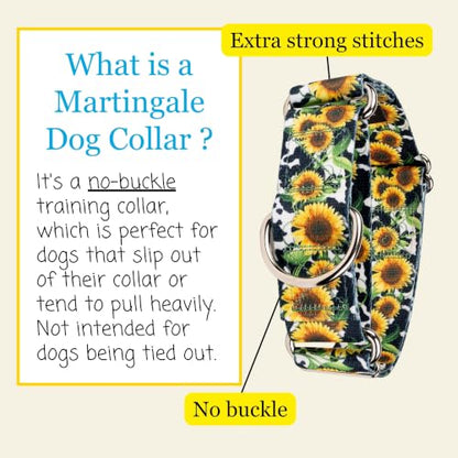 Country Brook Petz - HossFit Jr Wide Martingale Dog Collar - Country and Western Collection (Dairy Fields, Extra Large) - color: Dairy Fields, size: Extra Large (Pack of 1)