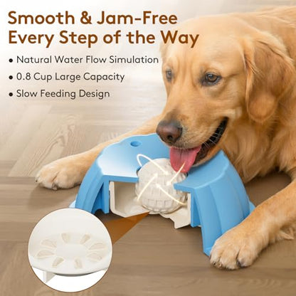 Dog Lick Bowl Ball Slow Feeder, Licking Bowl for Liquid Treat with Rolling Spin Sphere Roller Licker, Non-Slip 4/5 Cup Slow Feeder Bowl for Dietary Supplement/Post-op Nutrition (Blue) - color: Blue