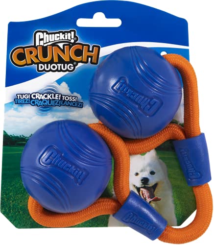 Chuckit! Crunch Ball Dog Toy, Medium, Duo Tug, for All Breed Sizes - size: Medium (Pack of 1)