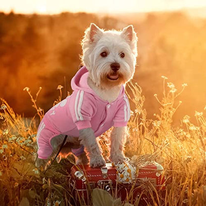 Dog Hoodie & Sweatshirt - Soft & Warm Dog Outfit Pullover for Small, Medium & Large Dogs & Cats (Pink, Small) - color: Pink, size: Small