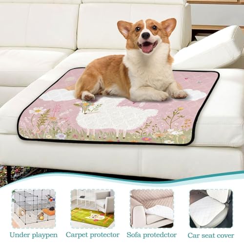 Qilmy Llama Pet Mat, Waterproof Reusable Dog Training Pad Anti-Slip Pet Creat Pad for Small Medium Large Dogs and Cats - size: Medium+Large