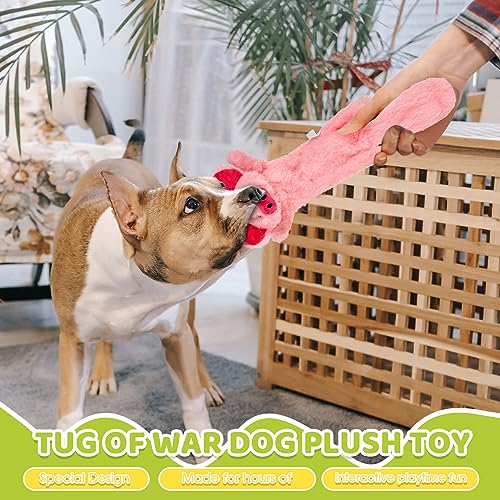 Syhood 10 Pack Dog Squeaky Toys No Stuffing Plush Chew Toy Animals Crinkle Dog Squeaky Toys Durable Stuffingless Puppy Teething Chew Toy with Squirrel Raccoon Skunk for Small Medium Large Breed Chewer