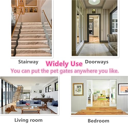 Clear Freestanding Dog Gate for Indoor Use,Pet Gates for Doorways no Drilling,Acrylic Foldable Dog Gate for Stairs with Support Feet (6 Panel - 120''W x 23''H) - size: 6 Panel - 120''W x 23''H