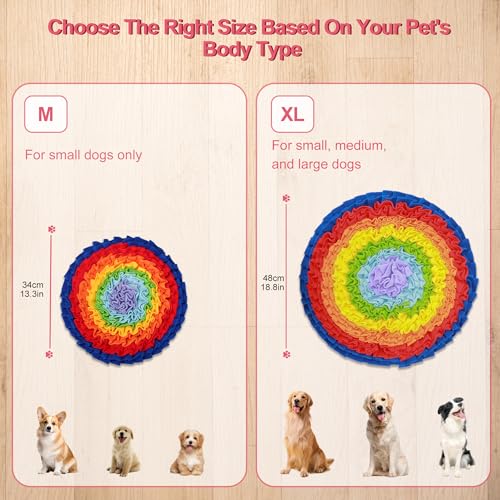 2 Pcs Snuffle Mat for Dogs, Pet Slow Feeding Interactive Toys for Smell Training, Foraging Skills, Suitable for Puppy or Cat