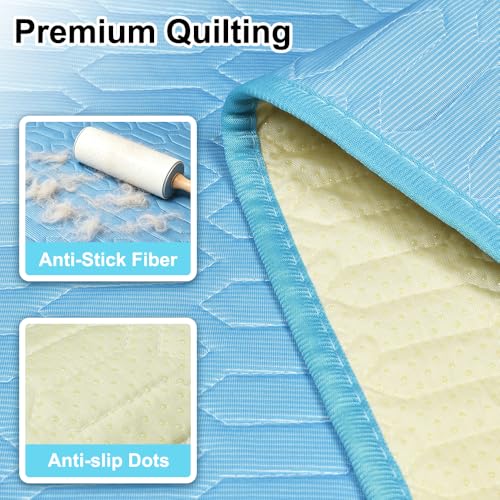 Quimoy Dog Cooling Mat 28"x20",Waterproof Pet Cooling Pad | Dog Cooling Pad with Chill Cold Fiber(Q-Max>0.4), Non-Slip Washable Summer Coolings Mat for Small Dogs Cats - size: 28”x20”