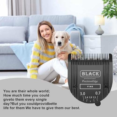 Adjustable 5 in 1 Blades Compatible with WAHL Arco,Bravura .Chromado，Creativa，Figura Dog Clippers for Dogs Grooming(Black/3PC) - color: Black
