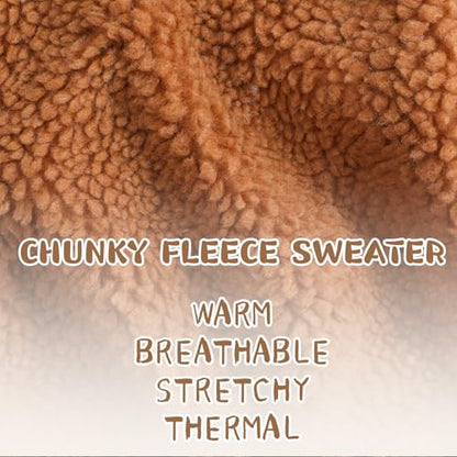 Reginary 3 Pcs Winter Dog Pajamas Fleece Puppy Clothes Warm Doggy Fuzzy for 4 Legs Pet Cute Coats Elastic Soft Winter Holiday Jumpsuit Sweater Bodysuit Small Medium Dog Apparel White Beige Brown(L) - size: L