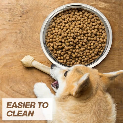 Ziliny 10 Pcs 8 Cup Metal Dog Bowls Stainless Steel Thickened Food Bowls Travel Kennel Food and Water Dish for Medium Large Size Dogs Cats, 64 Oz, Dishwasher Safe