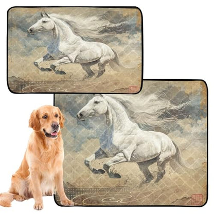 Qilmy Horse Pet Mat, Waterproof Reusable Dog Training Pad Anti-Slip Pet Creat Pad for Small Medium Large Dogs and Cats - size: Medium+Large