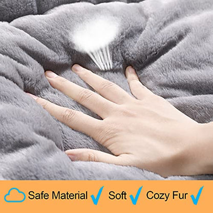 Dog Beds Crate Pad for Small Dogs Ultra Soft Dog Crate Bed Washable & Anti-Slip Kennel Pad,Cat Bed Pad Mat,Gray 24inch - color: gray, size: 24.0"L x 18.0"W x 1.0"Th