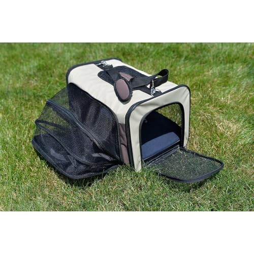 Soft Sided Pet Carrier - 4-Side Expandable Travel Carrier for Cats & Dogs