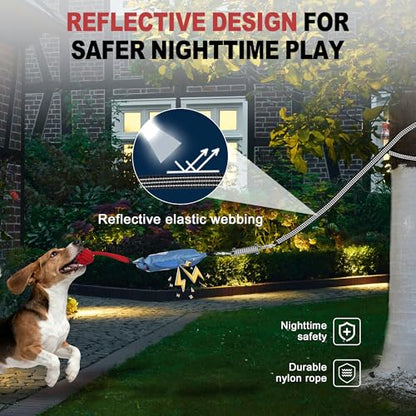 Dog tug of war Toy with Squeak,Interactive Dog Pull Toy from Tree to Keep Them Busy, Multifunctional Combination Tether tug Toy with chew Ball - color: Stump Tug of War