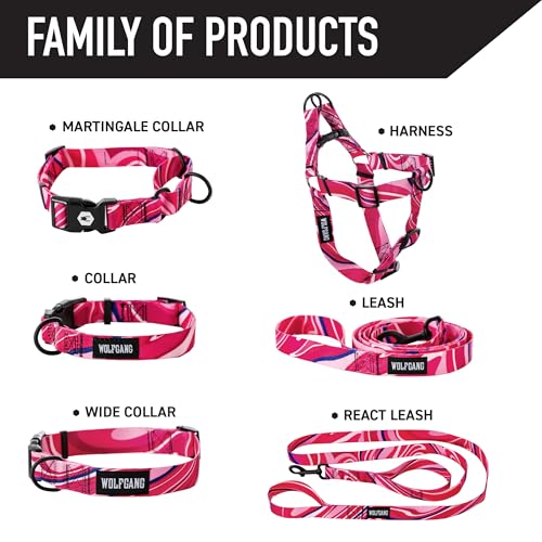 Wolfgang Heavy Duty, Adjustable Dog Collar with Quick Release Nylon Buckle for Walking & Training, MarbleSwirl Print, Small - color: MarbleSwirl Print, size: Small (5/8 Inch x 8-12 Inch)