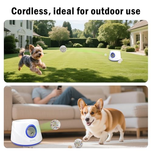 6 Pack Dog Balls, Specially Designed for Dogs that Like to chew, 2.2inch Stain-Resistant/Easy-Clean White Balls, Perfect for 2.2 Inch Automatic Dog Ball Launcher (ETPU Material) - color: white