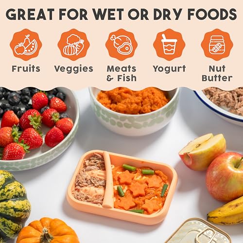 Awoo Sardina - Silicone Lick Mat + Slow Feeder for Cats & Small Dogs - Non-Slip Design with Suction Cups - Dishwasher Safe Pet Dish - Extends Mealtime and Reduces Anxiety - for Wet & Dry Food (Melon) - color: Melon