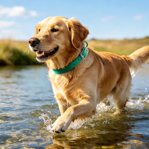 Wisedog Small Puppy Collar, Pine Green, XS 7"-10" × 1/2" | Soft Rubber Coated Webbing, For Small Dogs Cats, Cute Pet Collars - color: Pine Green
