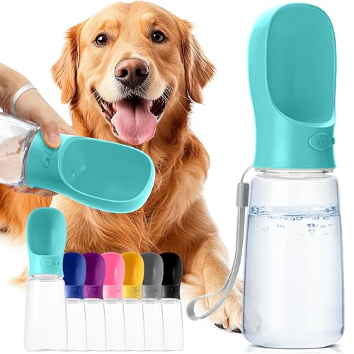 Mr. Pen- Portable Dog Water Bottle, 19 oz, Large | Leak Proof Puppy Water Dispenser with Drinking Feeder for Pets, Outdoor Walking, Hiking, Travel, Not Dishwasher Safe - color: Aqua