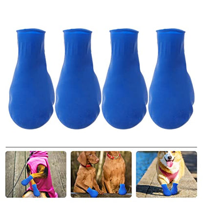 UKCOCO Dog Boots Size S – Waterproof Rubber Sole Paw Shield for Rain, Snow & Mud, Non-Slip Grip for Outdoor Walks, Fits Small Dogs