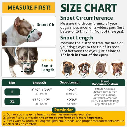 Mayerzon Pitbull Muzzle, Basket Muzzle for Large Dogs Rottweiler to Prevent Biting Chewing Scavenging, Breathable Dog Mouth Guard for Grooming Vet Visits that Allows Panting Drinking - size: L