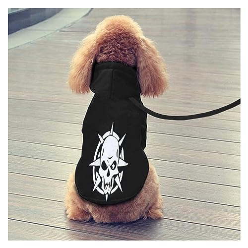 Dog Hoodie Sweatshirt Black Warm Fleece Pet Clothes for Small Dogs, Chihuahua Yorkie Winter Sweater Pullover for Cold Weather - size: Large