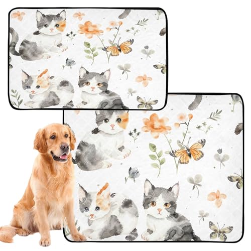 Qilmy Cat Pet Mat, Waterproof Reusable Dog Training Pad Anti-Slip Pet Creat Pad for Small Medium Large Dogs and Cats - size: Medium+Large