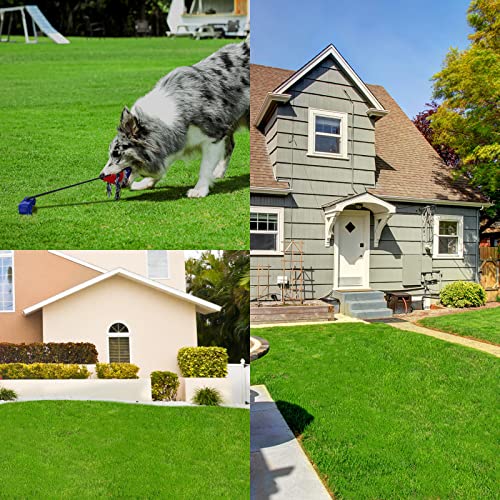 AYOHA Artificial Turf Grass 1' x 10' with Drainage, 0.8 Inch Realistic Fake Grass Rug Indoor Outdoor Lawn Landscape for Garden, Balcony, Backyard, Patio, Synthetic Turf Mat for Pet Dogs, Customized - size: 1 ft x 10 ft