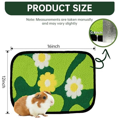 Qeils Reusable Puppy Pads for Small Dogs, Washable Pee Pads with Non-Slip , Absorbent Leakproof Mat for Crates, Playpens, Pet Beds & Whelping, Indoor Potty Training Grass Green, 16"x12", 4 Pack - size: 16"x12"(Pack of 4)