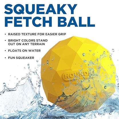 Dog Toys | Squeaky Fetch Balls for Dogs, Value 3-Pack | Bright Color Outdoor Dog Ball with Squeaker - color: 3-Pack