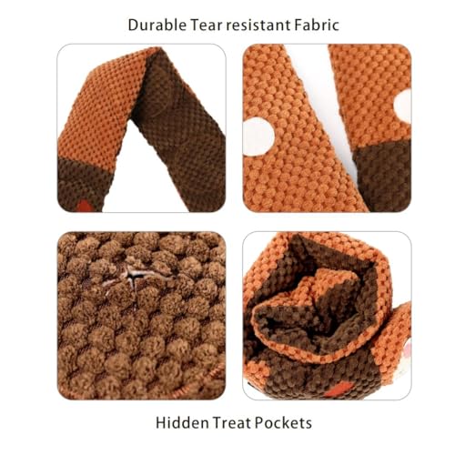 Dog Squeak Toys Pet Sniffing Tibetan Food Squirrel-Themed Hide & Seek Puzzle Toy for Pets – Interactive Snuffle Mat to Stimulate Senses, Slow Feeding & Boost IQ