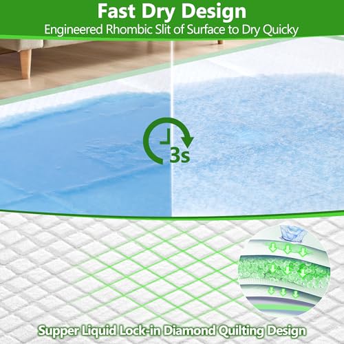 Gimars XL 6-Layer Ultra Absorbent 1200ml 48-Hour Leak-Proof Dog Pee Pads, Quick Dry Extra Large Puppy Pads for Puppy Training, Senior & Incontinent Dogs, Cats, Overnight Use, 30"x36", 50 Count Green - size: 30"x36" 50 Counts Green