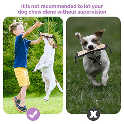 Amylove 2 Pcs Dog Tug Toy,tug of War,Fight Pillow with 2 Handles Tough Jute for Small Medium Large Dogs Puppy Training Bite Pillow Interactive Play