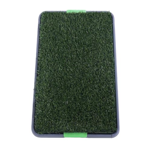 GLOGLOW Large Reusable Dog Pee Pad 3 Layer Artificial Grass Potty Trainer, Washable Indoor Puppy Training Mat with Tray for Apartment Balcony (68x42.5cm/26.8x16.5in 1PCS)