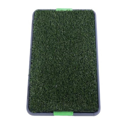 GLOGLOW Large Reusable Dog Pee Pad 3 Layer Artificial Grass Potty Trainer, Washable Indoor Puppy Training Mat with Tray for Apartment Balcony (68x42.5cm/26.8x16.5in 1PCS)
