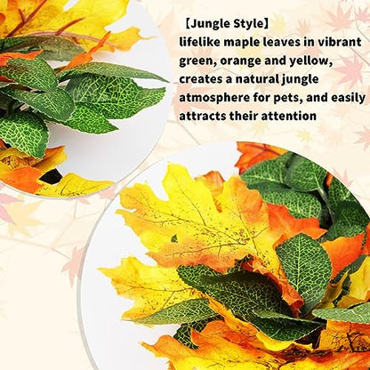 Maple Leaf Mat, 21.6"x19.7" Works as Fall Home Decorations & Dog Snuffle Mat, Pet Jungle Slow Feeder Sniff Mat for Natural Foraging Skill Training, Anxiety Relief Mind Stimulation Puzzle Toys