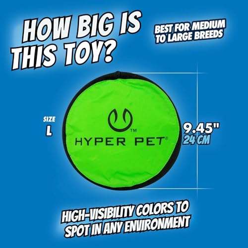 Hyper Pet Flippy Flopper 9" Flying Disc Soft Dog Toy, Floats in Water & Safe on Teeth, for All Breeds, Pack of 2 (Colors May Vary) - size: Pack of 2