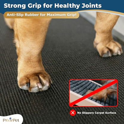 Dog Ramp for Couch – Non-Slip, Sturdy Build Foldable Wooden Dog Ramp – Supports up to 200 lbs – 7 Adjustable Heights (14"–20.5") – Enhanced Stability – Birchwood Pet Ramp for Small Dogs – Gray - color: Gray