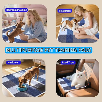 Washable Pee Pads for Dogs with 4-Layer Integrated Waterproof Design, Reusable Super Absorbent Non-Slip Puppy Pads for Crate Training, Home Floor Protection , 28‘’×35‘’ Pack of 2 - size: 28"×35“ Pack of 2