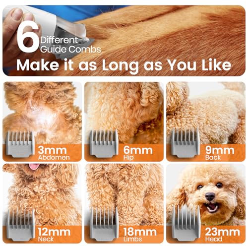 oneisall Dog Grooming Vacuum, Pet Grooming Vacuum with Clipper Nail Grinder, 1.5L Dust Cup Dog deshedding Vacuum Brush with 7 Pet Grooming Tools for Shedding Pet Hair, Home Cleaning(Purple) - color: Purple