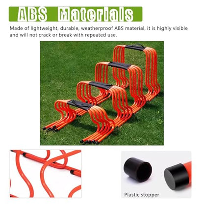 5 Pack Dog Training Hurdles, 6in/ 9in/ 12in/ 20in Different Height Sports Hurdle for Track & Field, Football, Mini Agility Athletic Trainer Set(50cm(20")) - size: 50cm(20")