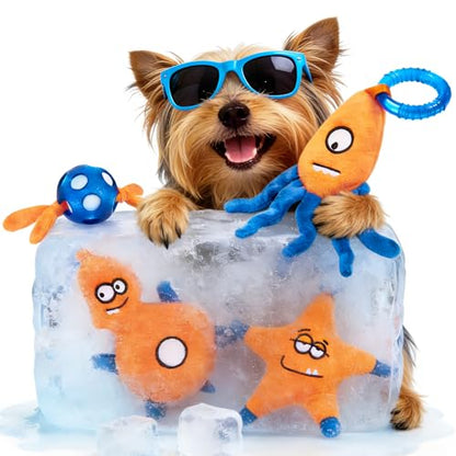 ADDPETS 4 Pack Frozen Puppy Toys to Keep Them Busy to Relieve Teething Pain,Chew Toys for Puppies 0-6 Months Relieve Teething Itch, Puppy Teething Rings to Release Excess Energy