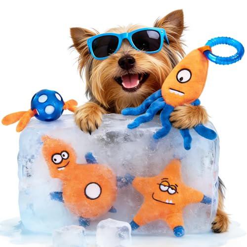 ADDPETS 4 Pack Frozen Puppy Toys to Keep Them Busy to Relieve Teething Pain,Chew Toys for Puppies 0-6 Months Relieve Teething Itch, Puppy Teething Rings to Release Excess Energy