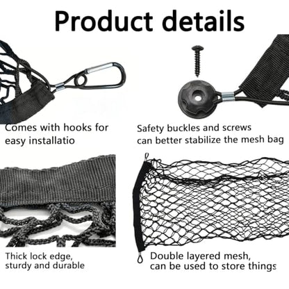 Truck Bed Cargo Net, Storage Elastic Mesh Net（43.3 * 15.7In） - size: 43.3*15.7In