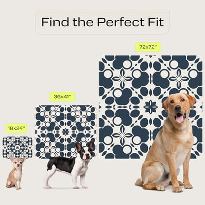 PetSpy Washable Pee Pads for Dogs 2-pack (18x41) - Waterproof Reusable Puppy Pads No-slip Surface - Stylish Dog Potty Training Pads Protect Against Leakage Small Medium Large Dogs, Oriental