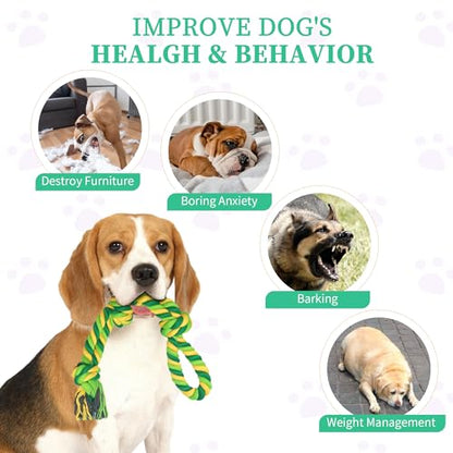 Dog Rope Toys for Large/Medium Aggressive Chewers, Tough Cotton Chew Toy, Tug of War Dog Pull Rope Teeth Cleaning (2 Pack-26.7Inch) - size: 2 Pack-26.7Inch
