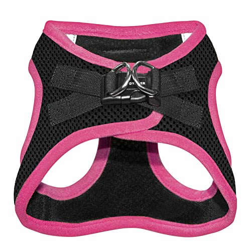 Voyager Step-in Air Dog Harness - All Weather Mesh Step in Vest Harness for Small and Medium Dogs by Best Pet Supplies - Pink Trim, M (Pack of 3) - color: Harness (Black/Pink Trim), size: M (Chest: 16 - 18") (Pack of 3)