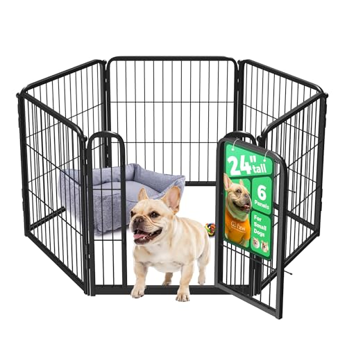 FXW Homeplus Unleashed Indoor Dog Playpen - Stress-Free and Safe Play, Heavy Duty 24 Inch 6 Panels Dog Pen for Puppy and Small Dogs, Black│Patented - color: Black, size: 24"H