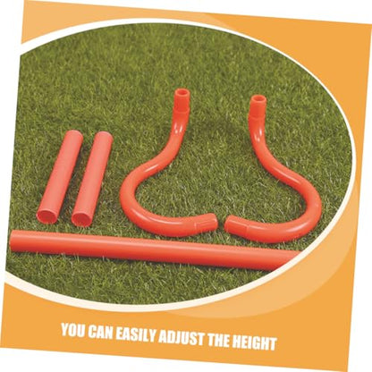 3pcs Adjustable PVC Agility Hurdles Set Portable Speed Training Equipment for Soccer Basketball Football Versatile Running Practice and Dog Fitness Drills