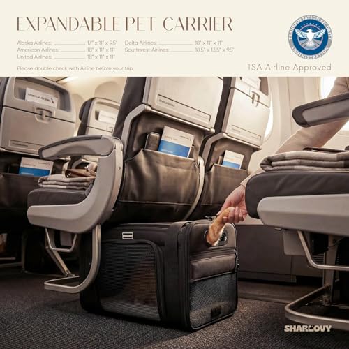 Top-Expandable Pet Carrier with Treat & Pet Window,17x11x9.5 Inch Alaska Hawaiian Airline Approved,Soft-Sided Dog Carrier for Small Dogs and Cats,Travel Cat Carrier with Locking Safety Zippers,Black - color: Black, size: 17.0"L x 11.0"W x 9.5"H